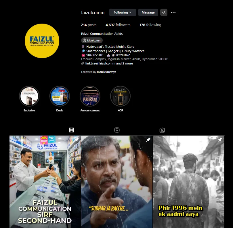 Screenshot of @faizulcomm